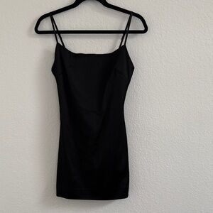Aritzia Elegant Black Spaghetti Strap Mini Dress